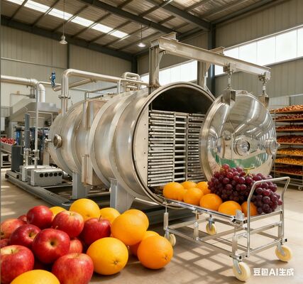 فریزر خشک کن صنعتی 200 کیلوگرم: ظرفیت بالا، درجه تجاری برای تولید عمده مواد غذایی و دارویی