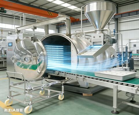 خشک کن انجمادی صنعتی، ظرفیت 200 کیلوگرم. فرآوری کارآمد مواد اولیه فله، داروها و مواد غذایی ممتاز