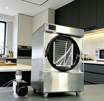 تنظیم آن و فراموش آن خشک کردن منجمد. دستگاه خشک کن منجمد خانگی اتوماتیک با سنسورهای هوشمند، 4 سینی و تمیز کردن آسان داخلی