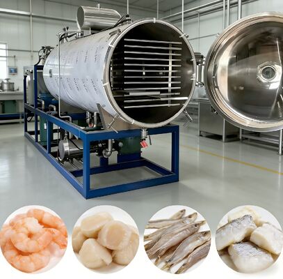 دستگاه خشک کن انجمادی خلاء با سیستم کنترل PLC، زمان خشک شدن 20 تا 24 ساعت، طراحی شده برای فرآیندهای خشک کردن انجمادی
