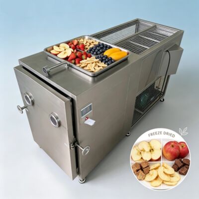 دستگاه خشک کن انجمادی خلاء با سیستم کنترل PLC طراحی شده برای دستیابی به سطح خلاء زیر 13 پاسکال برای فرآیندهای خشک کردن انجمادی