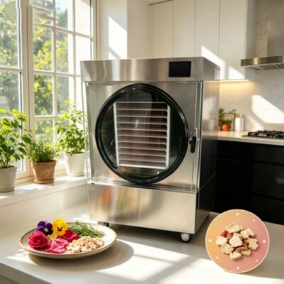 Two-stage Baosi Vacuum Pump small freeze dryer offering 20 to 25kg capacity optimized for sample preservation and drying