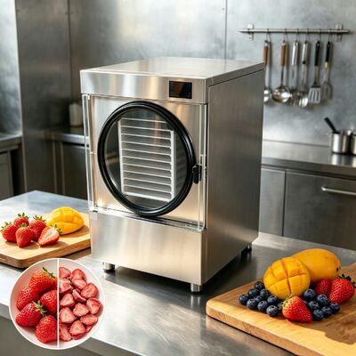 صفحه نمایش LCD مینی فریز خشک کن ساخته شده از SUS304 فولاد ضد زنگ ارائه راه حل فشرده و فریز خشک کردن برای آزمایشگاه