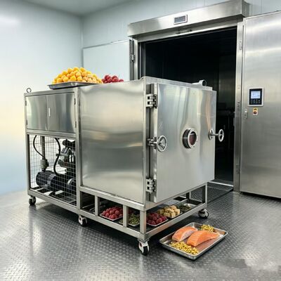 اندازه اتاق 1800 1700 1300mm فریزر خشک کن سبزیجات با ظرفیت 100 کیلوگرم بسته بندی شده برای محلول خشک کردن سبزیجات