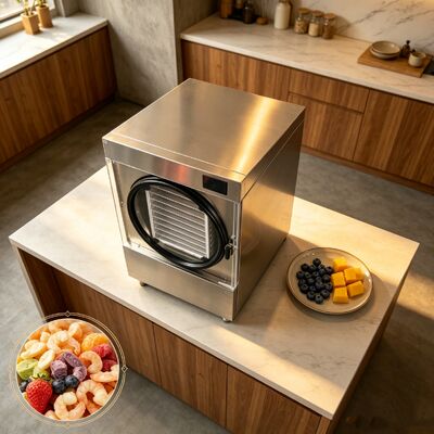 سیستم هوشمند کنترل از راه دور Mini Freeze Dryer سطح نویز 50dB دستگاه فشرده برای خشک کردن انجمادی مواد حساس بیولوژیکی