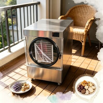 3600W خانه فریزر خشک کن ظرفیت 20 تا 25kg ابعاد 1100 1000 1180mm مناسب برای خانه و کوچک مقیاس پردازش مواد غذایی